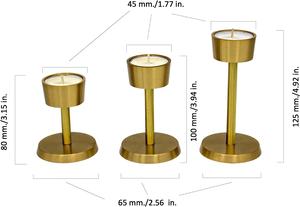 Photophore métallique doré éblouissant fait à la main Bougeoir de luxe avec un design accrocheur Décor multi-occasion Noël - Product Image 3