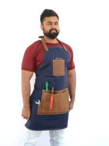 Delantal de cocina Lona barata al por mayor delantales de chef delantal de lona para cocina/Industria/tienda de alimentos delantal de trabajo de carpintero mujeres hombres - Product Image 3