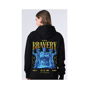 Sudadera con Capucha Fit2Fight 100% Algodón para Mujer, Negra, Estilo Urbano, Corte Regular, Invierno, Sudadera con Capucha DTF, Sudadera con Capucha con Logotipo Personalizado - Product Image 5