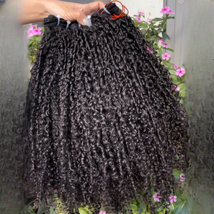 Extensions de cheveux super double tirage, mèches de couleur naturelle bouclée et profonde à partir de cheveux humains vietnamiens - Product Image 2