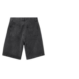 กางเกงยีนส์ขาสั้นวินเทจสำหรับผู้ชายกางเกงทำงานทรงหลวมแฟชั่นสตรีทแวร์ - Product Image 6