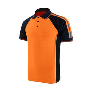 High Visibility Reflective Polo <b>T</b> <b>Shirts</b> for Construction Workers 2024 Custom OEM Safety Workwear for <b>Men</b> Comfortable Fit - Product Image 2