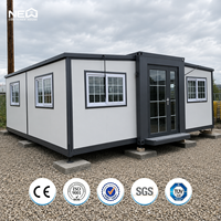 Conteneur Extensible Préfabriqué 20Ft 40Ft Maison Conteneur Extensible Préfabriquée en Acier Léger Deux Chambres
