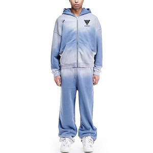 Conjunto Deportivo Informal para Hombre, con Capucha, Cintura con Cordón, Forro Polar, Transpirable, Cortavientos, Absorbente de Sudor, Color Sólido - Product Image 1