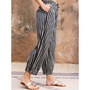 Pantalones Casuales de Cintura Media para Mujer, Elásticos, Suaves, Transpirables, de Satén, Largos y Arrugados - Product Image 2