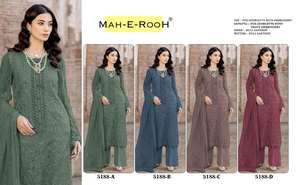 Traje Salwar de Tela de Georgette Sintética Pakistaní para Fiestas con Bordado Intenso de Maruti Fashion - Product Image 6