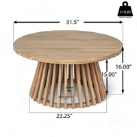 Table basse contemporaine de style farmhouse, réglable en hauteur, portable, en aluminium, pour salon, chambre, décoration intérieure, écologique