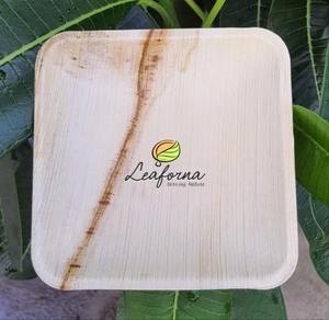 Assiettes carrées en feuille de palmier réutilisables de haute qualité de 8 pouces Vaisselle jetable compostable naturelle pour la nourriture de mariage - Product Image 2