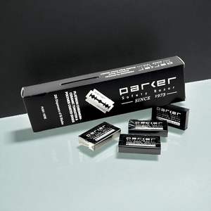 Cuchillas de Afeitar de Doble Filo Parker, Paquete de 100, Recubiertas de Platino, Acero Inoxidable, Cuchillas de Afeitar DE, Suaves y Duraderas, Venta al Por Mayor - Product Image 5