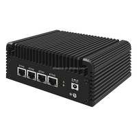 Intel Celeron J4125 Mini PC Industri Tanpa Kipas DDR4 16GB 4 LAN GPIO COM SATA mSATA Komputer Tertanam