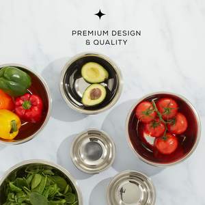 Bols mélangeurs en acier inoxydable personnalisables Bols jetables de véritable capacité pour la fête - Product Image 5