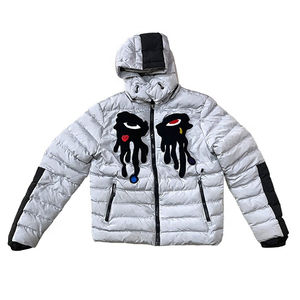 Vente de gros Veste matelassée d'hiver pour hommes de haute qualité imprimée avec logo personnalisé Veste à col montant OEM - Product Image 6