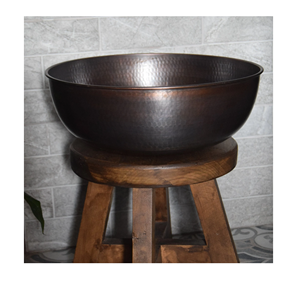 Produit fiable Bol de spa en cuivre pur Bol de spa en cuivre décoratif à la mode Conception mordante Artisanat naturel fait main - Product Image 2