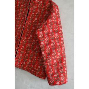 <b>Vintage</b> Style Handmade Eco-Friendly Women's Reversible Woven Cotton Floral Block Print <b>Button</b>-Up Winter Jacket - Product Image 3