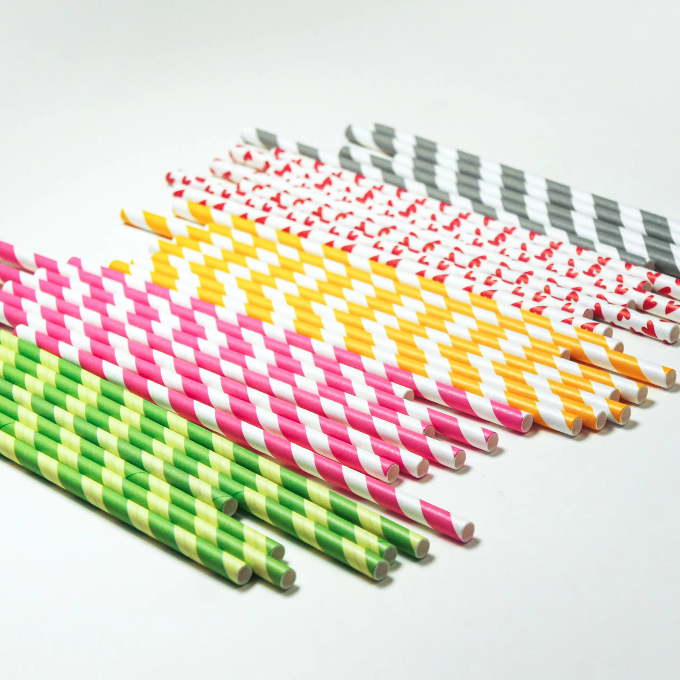 Customizable Biodegradable Recyclable White Brown Drinking Straw Individually Wrapped Bubble Tea Juice Disposable Paper Straws