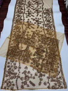 Magnifique sari en coton tissé multicolore avec bordure latkan, fausse fourrure, qualité lourde, prêt à porter, MONO Net, avec chemisier fantaisie pour l'hiver - Product Image 5