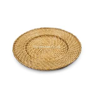 Assiette de présentation en rotin classique faite à la main du Vietnam pour la décoration de table, utilisant des techniques de tissage traditionnelles - Product Image 1