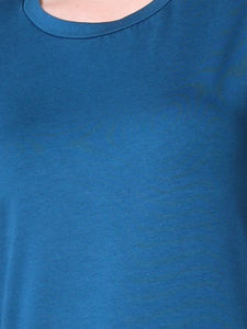 เสื้อยืดเอวลอยแฟชั่นสำหรับผู้หญิงเสื้อยืดผ้าฝ้ายระบายอากาศได้ดีพิมพ์ลาย100% ผ้าฝ้ายแบบเรียบ - Product Image 3