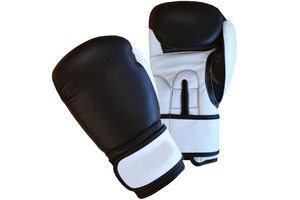 Gants de boxe en cuir PU laminé blanc à séchage rapide avec sangle de poignet réglable, antidérapants, personnalisables, imperméables - Product Image 2