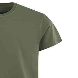 เสื้อยืดสีเขียว 100% ผ้าฝ้าย สำหรับผู้ชาย ทรงหลวม ราคาขายส่ง ผู้ใหญ่ แฟชั่นที่ดีที่สุด สวมใส่ง่าย ระบายอากาศได้ดี เสื้อยืดผู้ชาย - Product Image 3