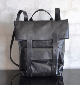 Pugmark Vintage élégant sac à dos pour ordinateur portable en cuir véritable antivol étanche toile compartiment arqué bandoulière pour - Product Image 1