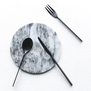 Luxurious Hotel Cutlery Stainless Steel Gold Spoon Fork <b>Knife</b> Black Shaded Handle Flatware Set for Royal <b>Dinner</b> Party Usage - Product Image 4