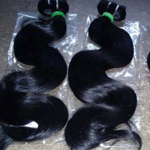 Raw Temple Collected Extensiones de cabello virgen indio Paquetes de peluca doblemente dibujados Cierres de encaje al por mayor - Product Image 2