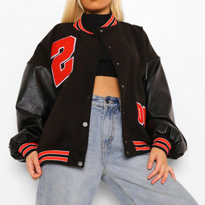 Vente en gros de veste de basketball tendance pour femmes veste en tricot de haute qualité doublure en laine logo brodé pour les filles - Product Image 4