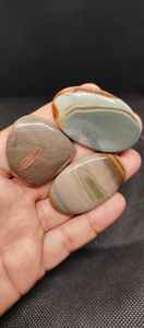 Cabujón de jaspe de poligrama Natural hecho a mano con reverso plano de alta calidad, varios anillos colgantes marrones, collar, fabricación de joyas, tamaños mixtos - Product Image 5