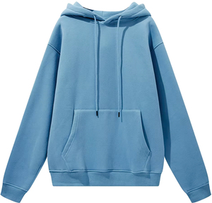 เสื้อฮู้ดแบบสวมหัวของผู้ชายเสื้อ100% ผ้าฝ้ายขนแกะธรรมดาบ็อกซี่เสื้อครอบตัดแบบมีสไตล์ใหม่ - Product Image 2