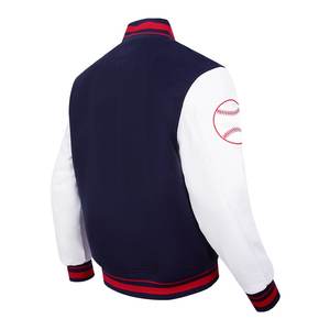 Venta al por mayor de los hombres de béisbol de la Universidad Varsity chaquetas de estilo Letterman personalizado PU mangas de cuero chaqueta de bombardero para los hombres chaquetas Vintage - Product Image 2