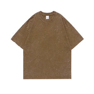 Personalizado de secado rápido de color sólido en blanco liso abajo hombro lavado ácido camisetas de secado rápido transpirable lavado ácido camisetas personalizadas - Product Image 6