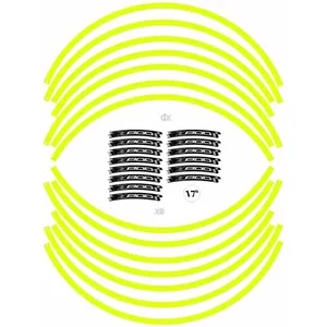 Kit Adesivi Giallo Fluorescente 17'' per Moto Kawasaki Z800, Strisce Adesive Compatibili con Cerchioni Moto - Product Image 3