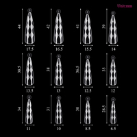 Nouveau Design forme de diamant couverture complète ongles conseils 120 pièces/boîte acrylique couverture complète amande cercueil diamants ongles conseils