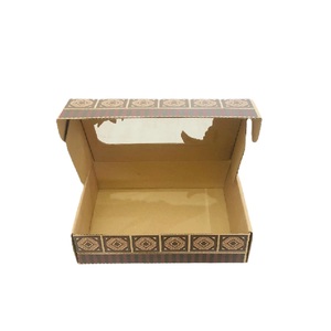 Cajas rígidas corrugadas con logotipo personalizado, material de cartón reciclado con laminación brillante UV para embalaje de envío de alimentos - Product Image 3