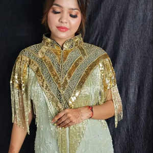 ชุดเดรสสำหรับงานเทศกาลชุดเดรสไปงานปาร์ตี้ปักเลื่อมเลื่อมลูกปัดเส้นสายตรงคอผูกติดแน่นสง่างามสวยงาม - Product Image 1