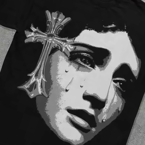 Personalizado de alta calidad de peso pesado Streetwear100 % algodón pantalla impresión Digital camisas parece impresión gráfica al por mayor hombres camisetas - Product Image 6