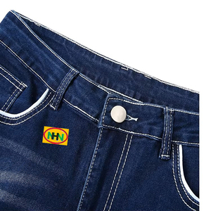 Jeans en denim Spandex/Coton décontractés, lavés, imperméables, écologiques, à séchage rapide, respirants, de haute qualité, coupe droite et ajustée pour hommes - Product Image 5