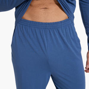 Conjuntos de Pijamas de Bambú Viscosa para Hombre, Personalizados OEM ODM, 2 Piezas, Manga Larga, con Bolsillos, Ecológicos, Sostenibles y de Lujo - Product Image 3