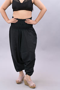 Pantalones de pierna ancha de algodón para mujer, novedad de verano, pantalones bombachos holgados hechos a mano, pantalones informales de cintura alta, pantalones bombachos de algodón, pantalones Hippie bohemios - Product Image 6