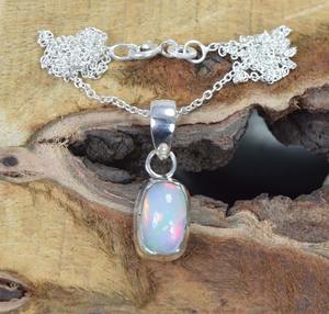 Bijoux pendentif classiques pour femmes, style bohème en argent, bijoux en argent sterling 925, pierre précieuse opale, pendentif fait à la main, cadeau pour femme - Product Image 4