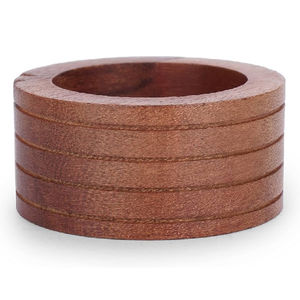 Premium OEM Customized Wood Made Handicraft Table Top Decorative Centerpiece <b>Wooden</b> <b>Napkin</b> <b>Ring</b> Manufactured By Indian Exporter - Product Image 1