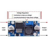 LM2596 LM2596S modul daya Step-down DC-DC, modul daya Step-down 5A dapat disesuaikan modul daya kendaraan LM2596S
