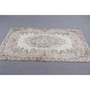 พรมวินเทจขนาด 3.7x6.7 ฟุต, พรม, พรมลายทางสีน้ำตาลทำจากขนสัตว์ - Product Image 3