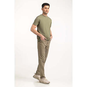 T-shirt décontracté pour homme en jersey 100 % coton de qualité supérieure MN-TS-SS25-008, respirant, design uni, OEM ODM - Product Image 5