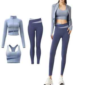 Découvrez nos collections de vêtements de fitness et de yoga 3 pièces pour femmes : Confort ultime : Ensembles de vêtements de fitness et de yoga 3 pièces, vêtements de sport pour la salle de sport - Product Image 5