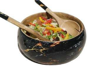 Tazón para Servir de Madera de Color Negro, Pulido, Ecológico, Estilo Clásico, Tamaño Personalizado, Duradero - Product Image 1