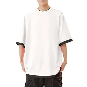 Ropa de calle estampada, camiseta en blanco, ropa de talla grande para hombre, camiseta de lavado ácido, camisetas con logotipo personalizado y sublimación para hombre - Product Image 4