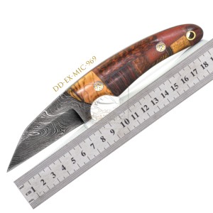 Custom Handmade DD-EX-MIC-965 Damascus Steel EDC Pocket Knife 192 Layer Outdoor Bushcraft Survival Knife with G10 Micarta Handle - Product Image 5