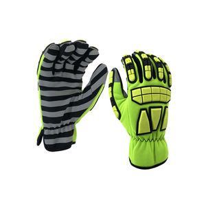 Guantes Mecánicos de Cuero Antideslizantes con Costuras Reforzadas, Protección UV y Cierre con Cordón para Actividades de Mantenimiento y Seguridad - Product Image 4